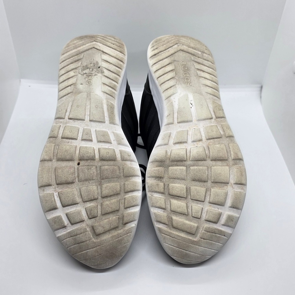 adidas QT Racer 2.0 Cloudfoam Shoes Black White Men's Size 9 H00548 - Picture 6 of 11